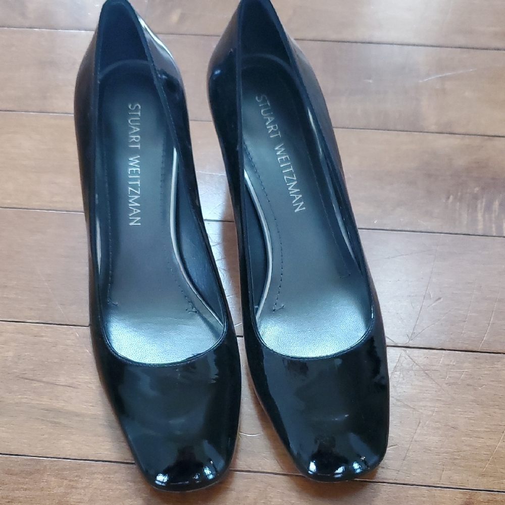 Stuart Weitzman Black Patent Leather Heels
